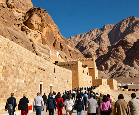 صنعت گردشگری مصر در سینا رونق گرفت؛ استقبال از ۳۸۰ گردشگر در سنت کاترین